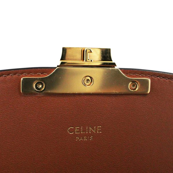 20230909 11 Celine Shoulder Bag Teen Triomphe Canvas Calfskin Leather Tan Brown Crossbody