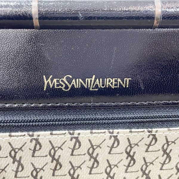 20470576 6 Yves Saint Laurent Clutch Bag V Stitch YSL Logo Vintage Black