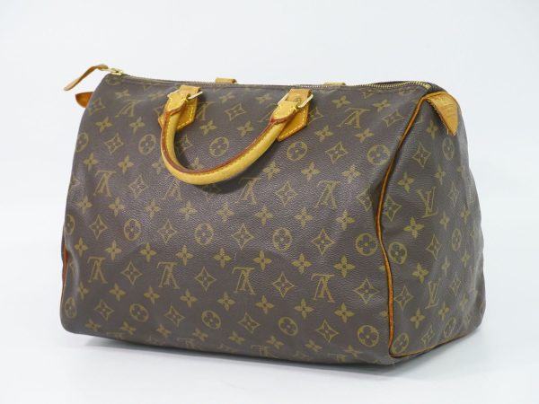 2100010000100910 2 Louis Vuitton Old Model Speedy Handbag Leather Brown