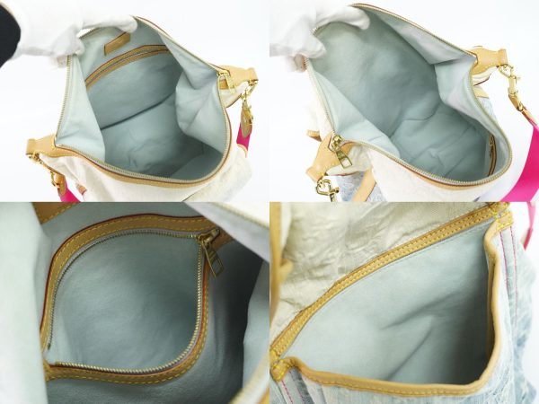 2100010000101289 8 Louis Vuitton Sunburst Pm Shoulder Bag Denim Blue