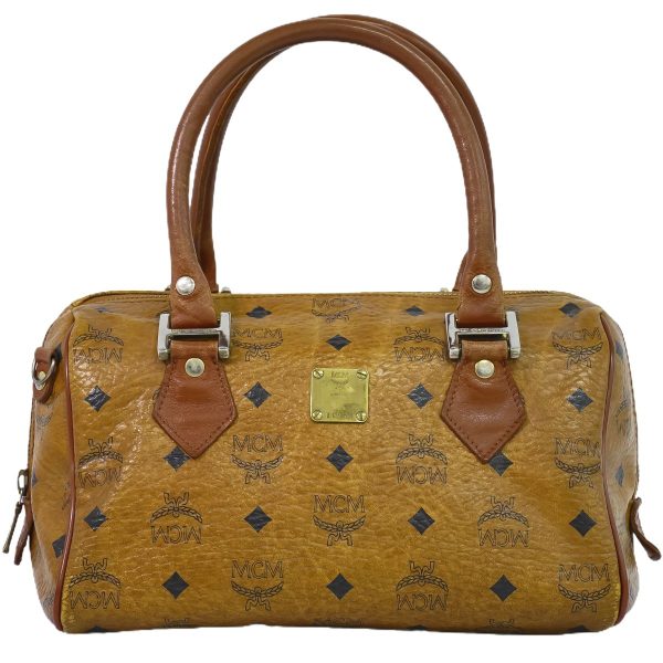 2100010000103943 1 MCM Visetos Mini Boston Bag Brown