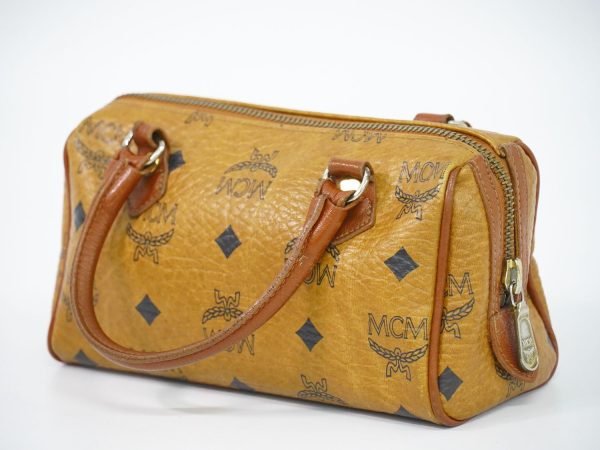 2100020000001801 2 MCM Visetos Mini Boston Bag Brown