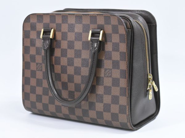 2100020000003800 2 Louis Vuitton LV Triana Damier Ebene Handbag Brown