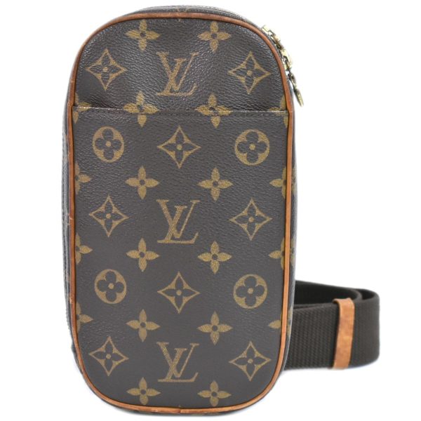 2100020000003822 1 Louis Vuitton Pochette Gange Body Bag Monogram Brown