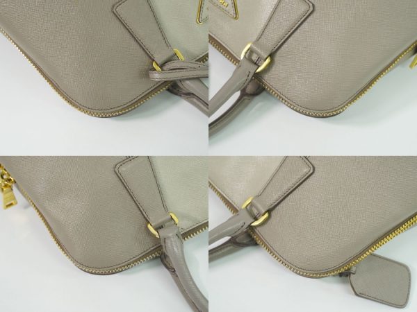 2100020000005017 6 Prada Saffiano Leather Tote Handbag Gray