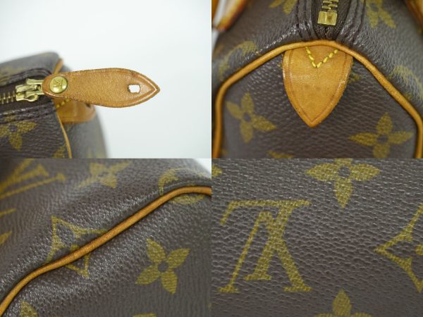 2100020000006170 4 Louis Vuitton LV Mini Speedy Handbag Pouch Brown