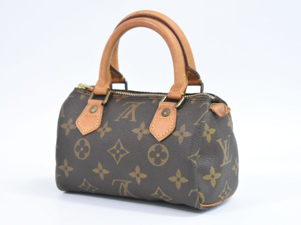 2100020000006203 2 Louis Vuitton Mini Speedy Monogram Handbag Pouch