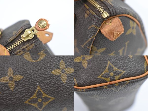 2100020000006203 4 Louis Vuitton Mini Speedy Monogram Handbag Pouch