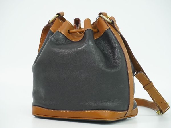 2100020000007219 2 Celine Drawstring Shoulder Bag Pochette Leather Black Brown Bag