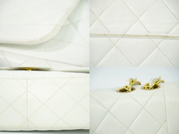 2100020000007955 4 Chanel Cocomark Matelasse Chain Shoulder Bag White