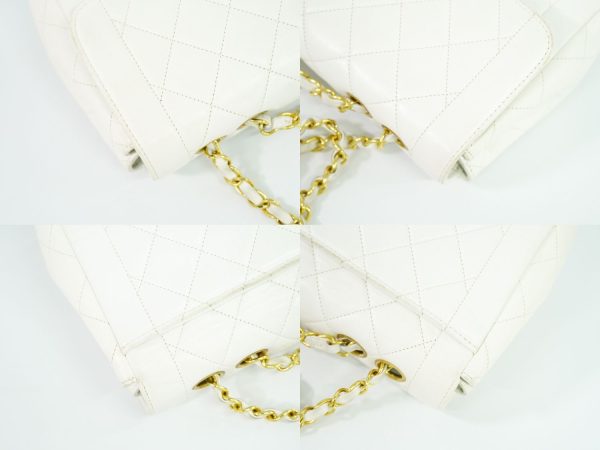 2100020000007955 6 Chanel Cocomark Matelasse Chain Shoulder Bag White