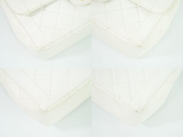 2100020000007955 7 Chanel Cocomark Matelasse Chain Shoulder Bag White