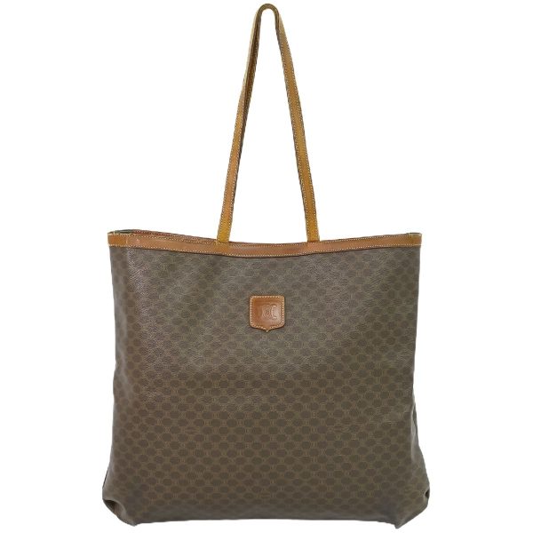 2100020000008764 1 Celine Macadam Shoulder Bag Tote Brown Macadam