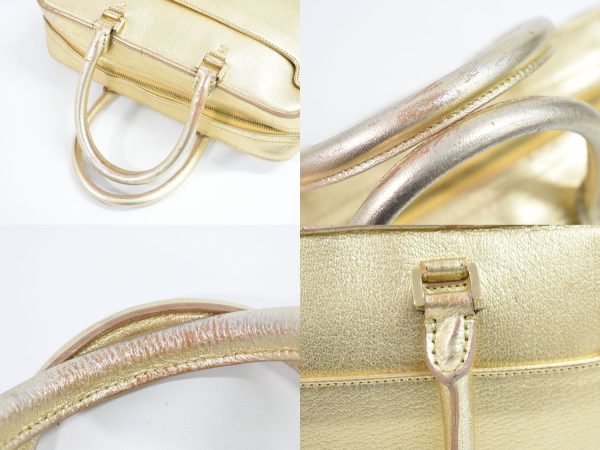 2100020000010256 5 Celine Mini Boston Bag Leather Gold