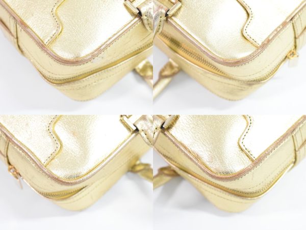 2100020000010256 6 Celine Mini Boston Bag Leather Gold