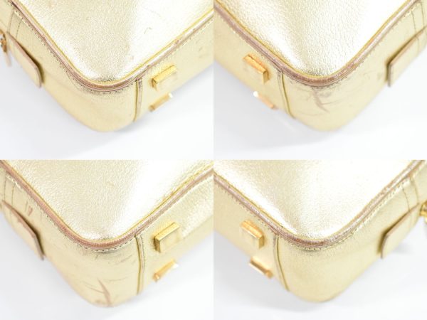 2100020000010256 7 Celine Mini Boston Bag Leather Gold