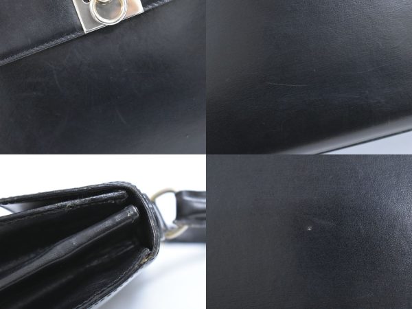 2100020000010573 4 Celine Leather Handbag Black