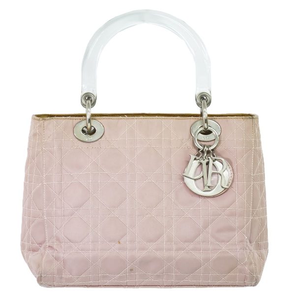 2100020000010609 1 Christian Dior Canvas Hand Bag Pink