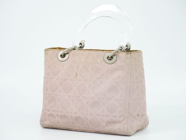 2100020000010609 2 Christian Dior Canvas Hand Bag Pink