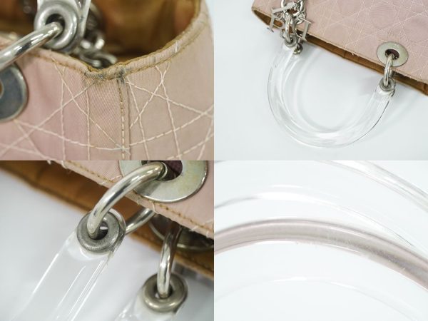 2100020000010609 5 Christian Dior Canvas Hand Bag Pink