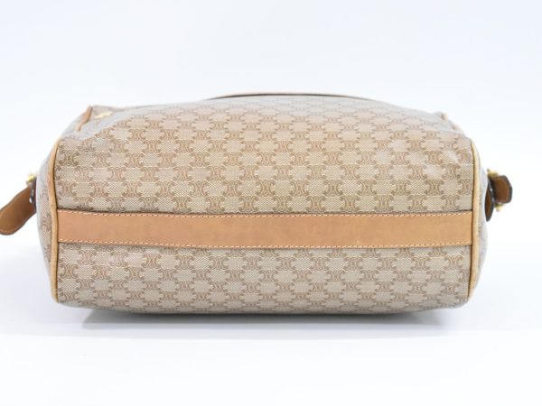 2100020000010932 3 Celine Macadam Shoulder Bag Pochette Beige Macadam