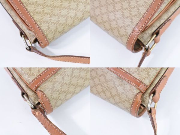 2100020000010977 6 Celine Macadam Shoulder Pochette Beige Macadam Bag