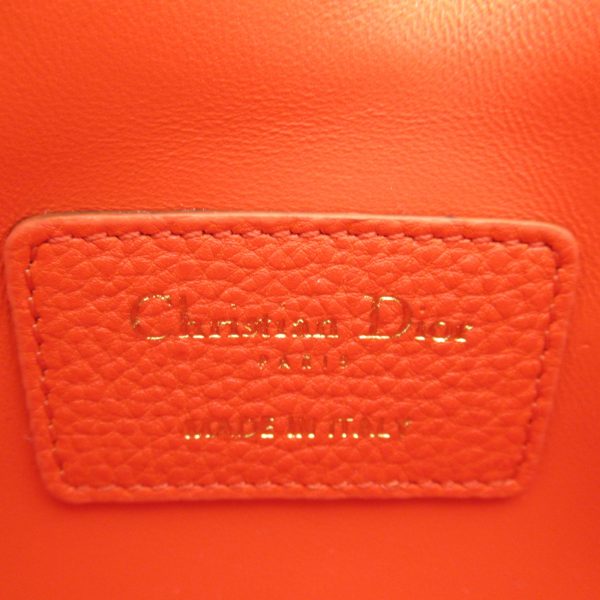 2101217276580 3 Dior Leather Micro Accessory Pouch Bag Orange