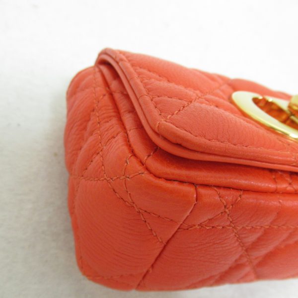 2101217276580 9 Dior Leather Micro Accessory Pouch Bag Orange