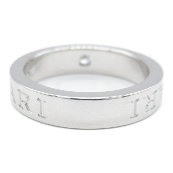 2101217480611 3 Bulgari Double Logo Ring White Gold Diamond