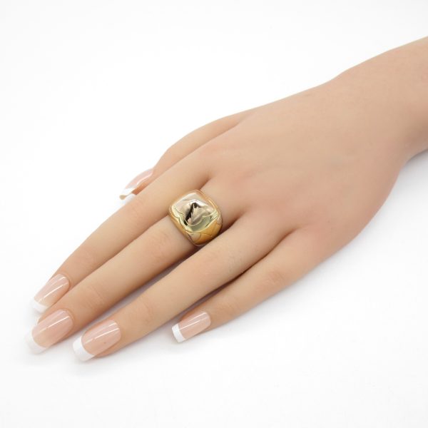 2101217528252 7 Bulgari Piramide Ring Tri Gold