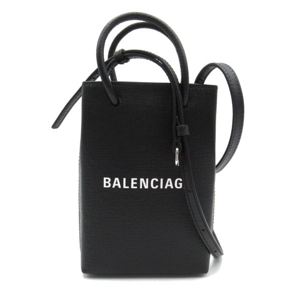 2101217533867 1 Balenciaga Smartphone Shoulder Bag Calf Black