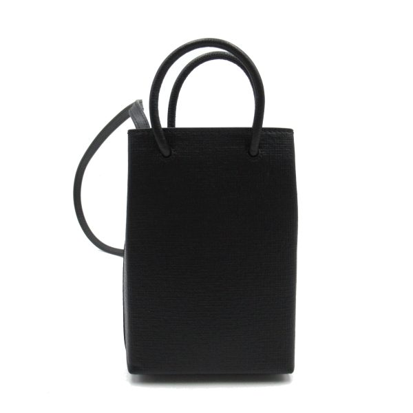 2101217533867 2 Balenciaga Smartphone Shoulder Bag Calf Black