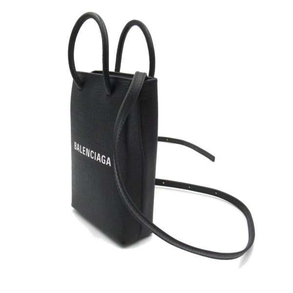 2101217533867 3 Balenciaga Smartphone Shoulder Bag Calf Black