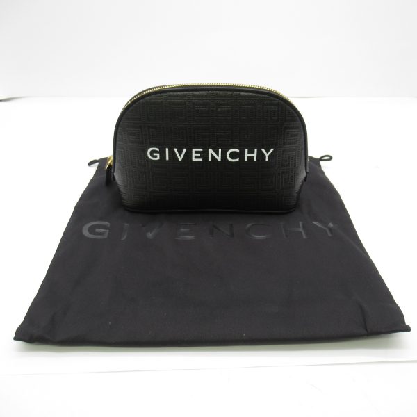 2101217538367 7 Givenchy Pouch Bag Leather in Black New