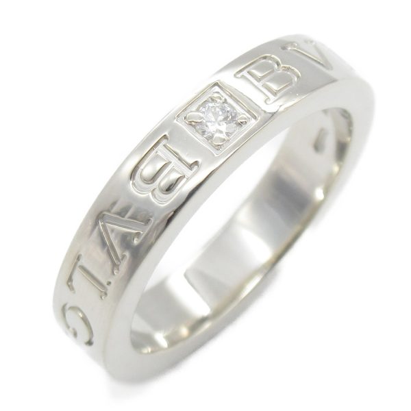 2101217579513 1 Bulgari Double Logo Diamond White Gold Ring