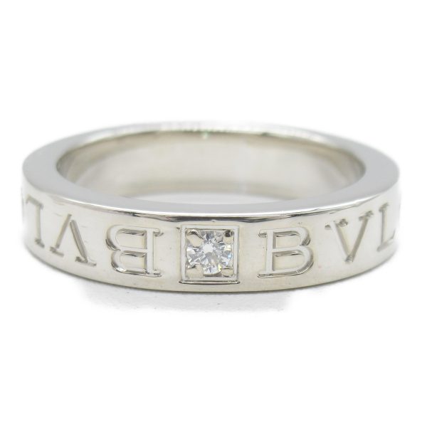 2101217579513 2 Bulgari Double Logo Diamond White Gold Ring