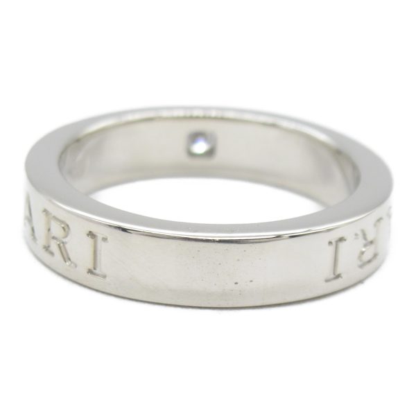 2101217579513 3 Bulgari Double Logo Diamond White Gold Ring