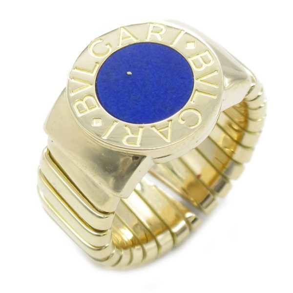 2101217649131 1 Bulgari Tubogas Lapis Lazuli Ring Yellow Gold