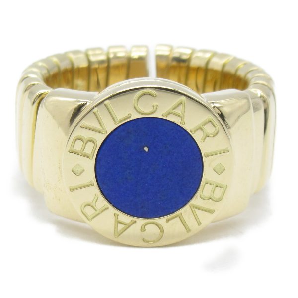 2101217649131 2 Bulgari Tubogas Lapis Lazuli Ring Yellow Gold