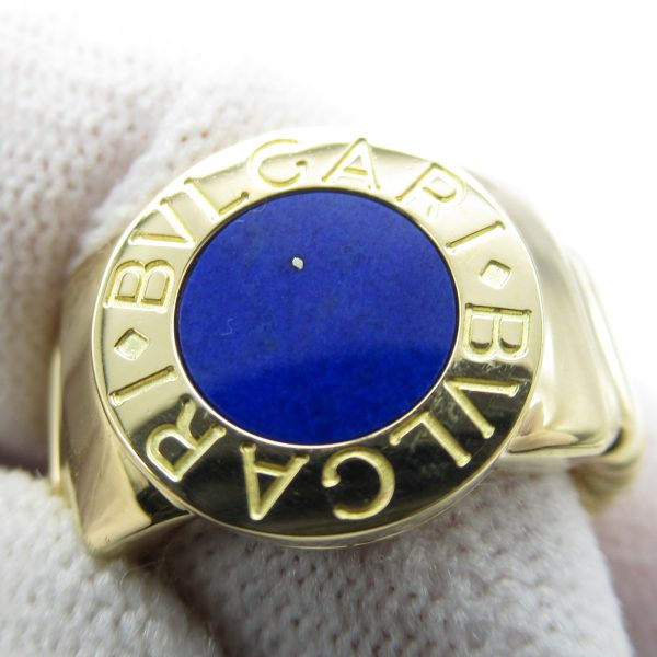 2101217649131 5 Bulgari Tubogas Lapis Lazuli Ring Yellow Gold