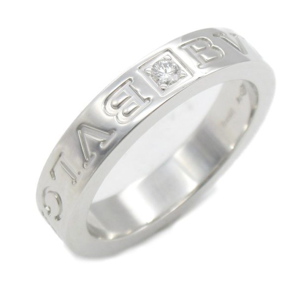 2101217699778 1 Bulgari Double Logo Diamond White Gold Ring