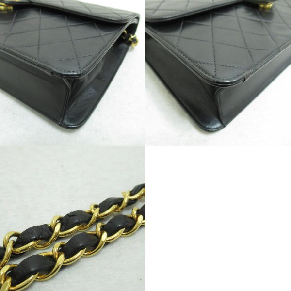 2101217743990 8c Chanel Matelasse Chain Shoulder Bag Black