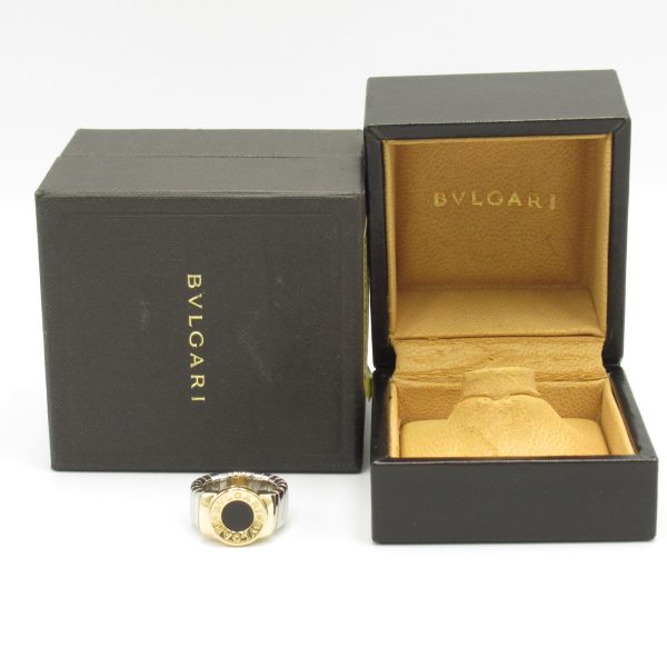 2101217769549 8 Bulgari Flip Onyx Diamond Ring White Gold