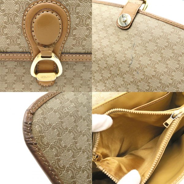 2101217770330 15c Celine Shoulder Bag Coated Canvas Leather Beige