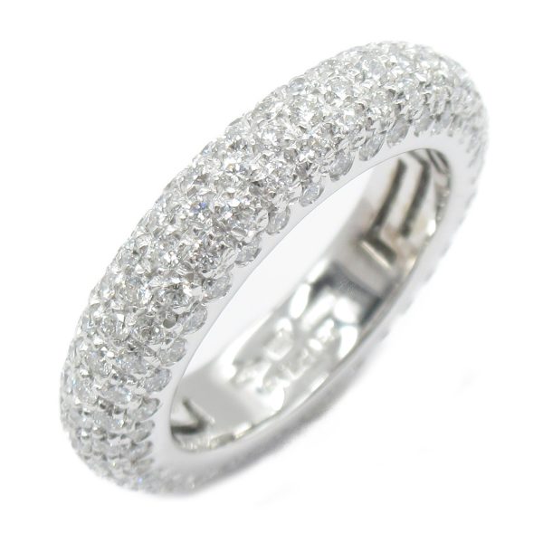 2101217801188 1 Bulgari Full Eternity Pave Diamond Ring White Gold