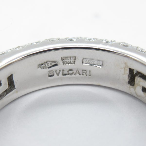 2101217801188 4 Bulgari Full Eternity Pave Diamond Ring White Gold