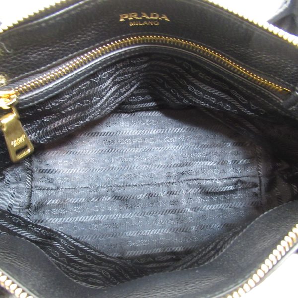 2101217842389 11 Prada Zipper Leather Shoulder Bag Black