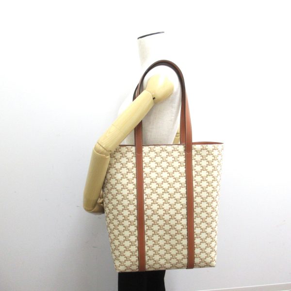 2101217857079 5 Celine Triomphe Tote Bag Canvas Leather Beige