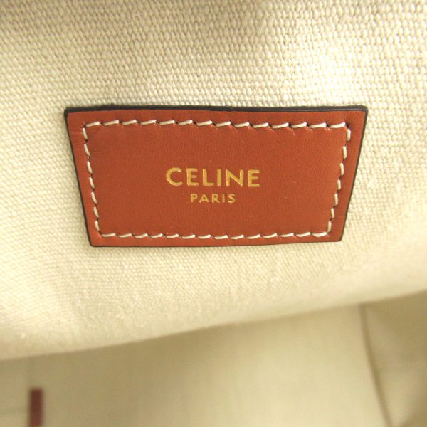 2101217857079 7 Celine Triomphe Tote Bag Canvas Leather Beige