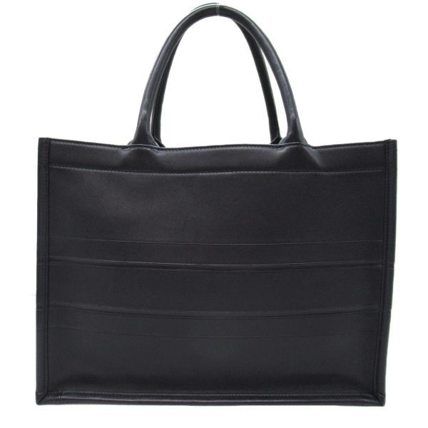 2101217888806 6 Dior Leather Book Tote Bag Black